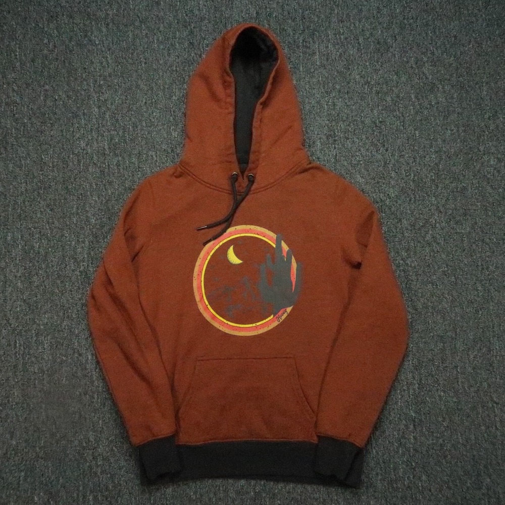 Hooey Hoodie Womens Small Red Rust Heather Marfa Pullover Hooded Pockets